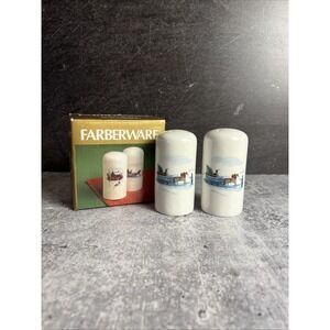 Faberware "White Christmas" Salt and Pepper Shaker Set - Open Box